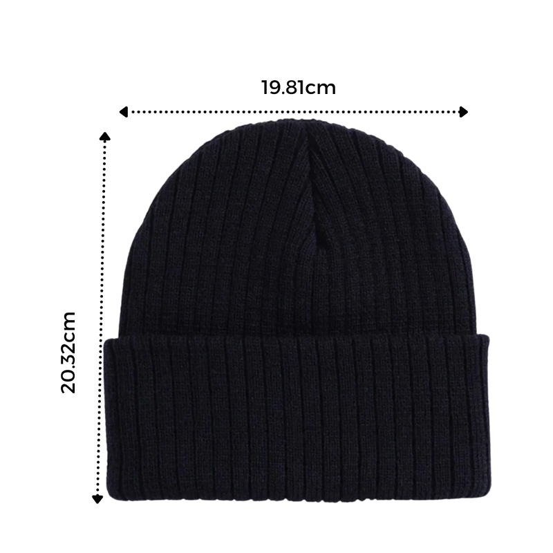 Klassische gerippte Strickmütze