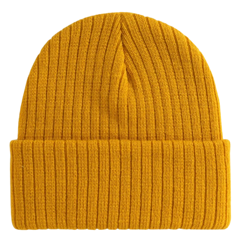 Klassische gerippte Strickmütze