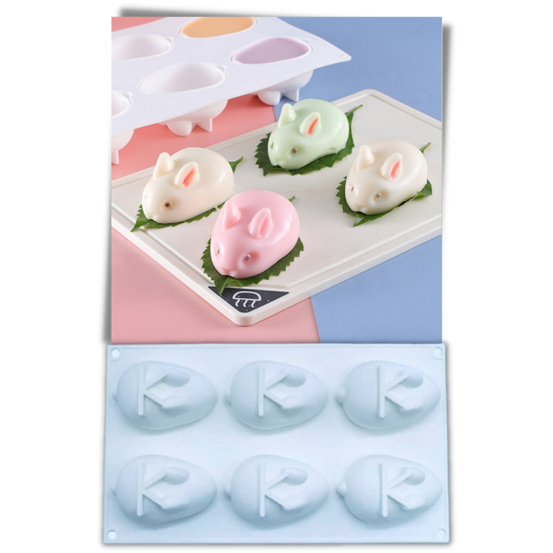 Mini-Häschen-Silikon-Kuchenform