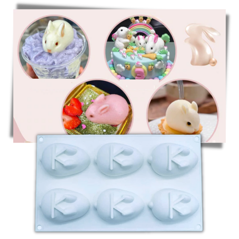 Mini-Häschen-Silikon-Kuchenform