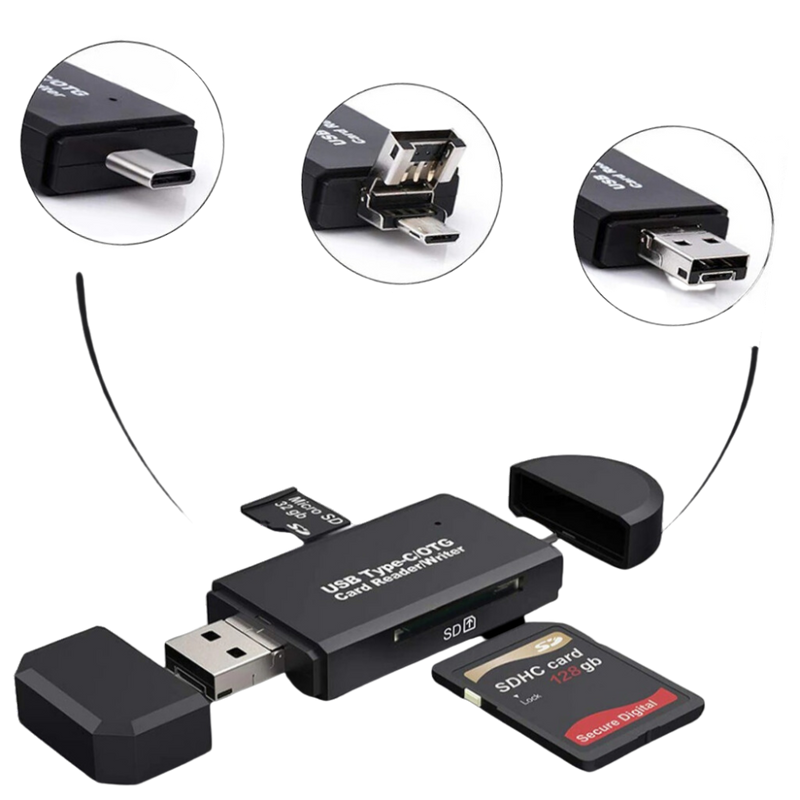 3-in-1 USB Speicherkartenlesegerät