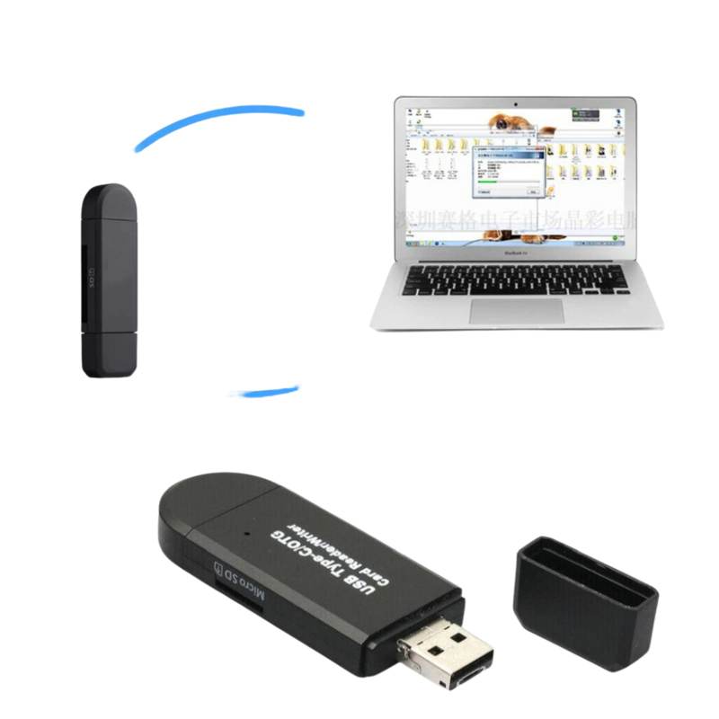 3-in-1 USB Speicherkartenlesegerät