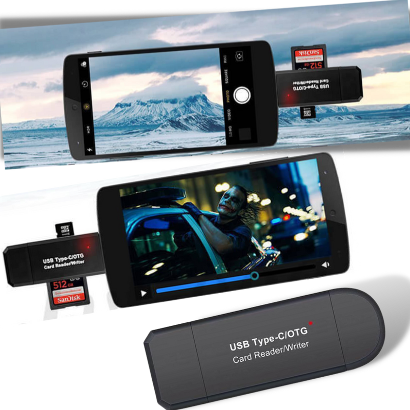 3-in-1 USB Speicherkartenlesegerät