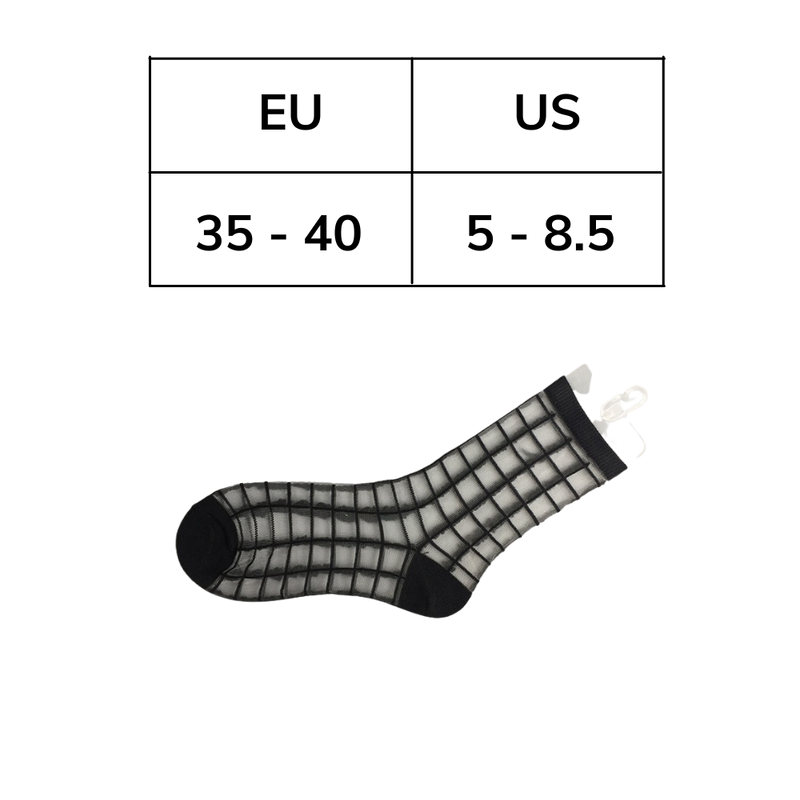(10 Paare) Transparente Modesocken für Frauen