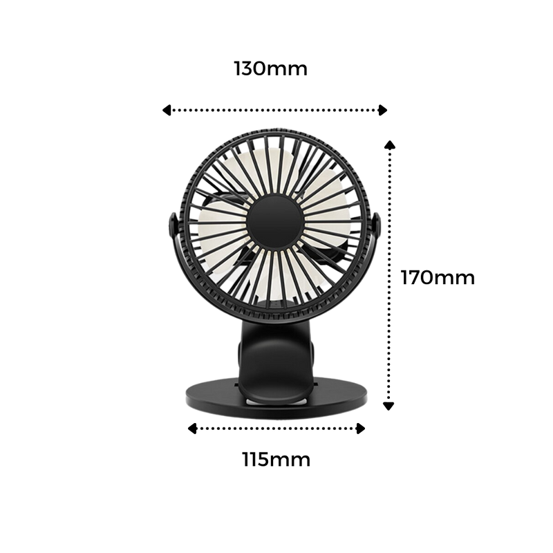 Tragbarer, wiederaufladbarer USB-Ventilator