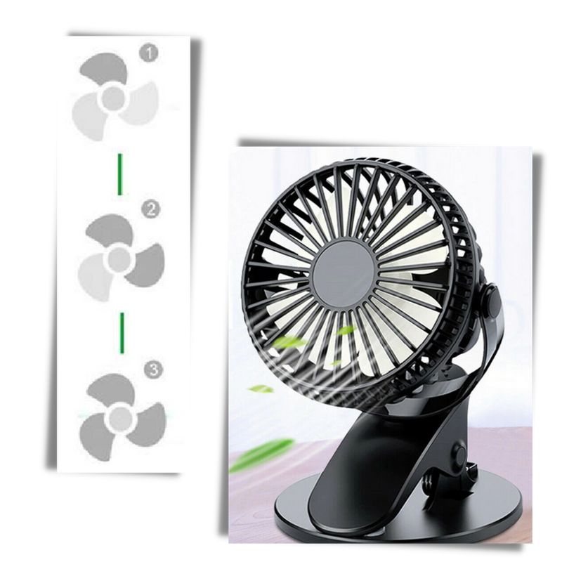Tragbarer, wiederaufladbarer USB-Ventilator