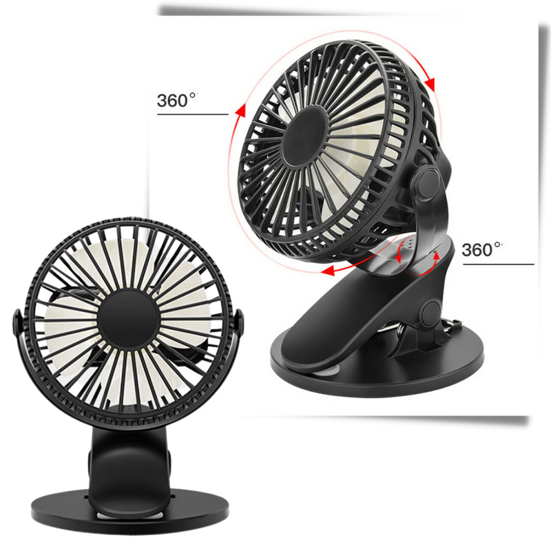 Tragbarer, wiederaufladbarer USB-Ventilator