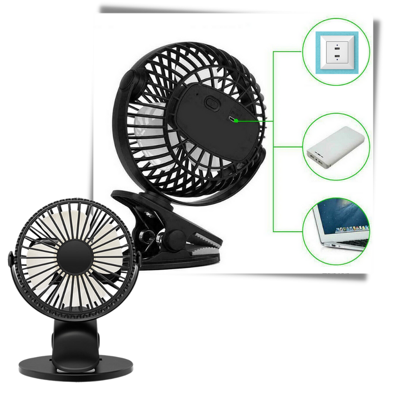 Tragbarer, wiederaufladbarer USB-Ventilator
