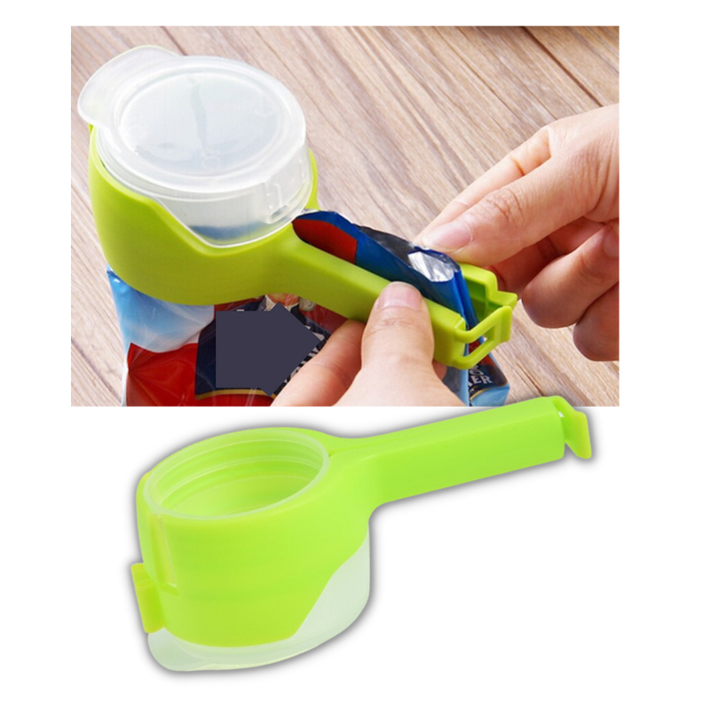 Lebensmitteltüten-Clip mit Deckel (2er-Pack)