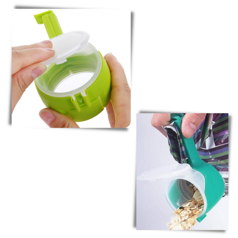 Lebensmitteltüten-Clip mit Deckel (2er-Pack)