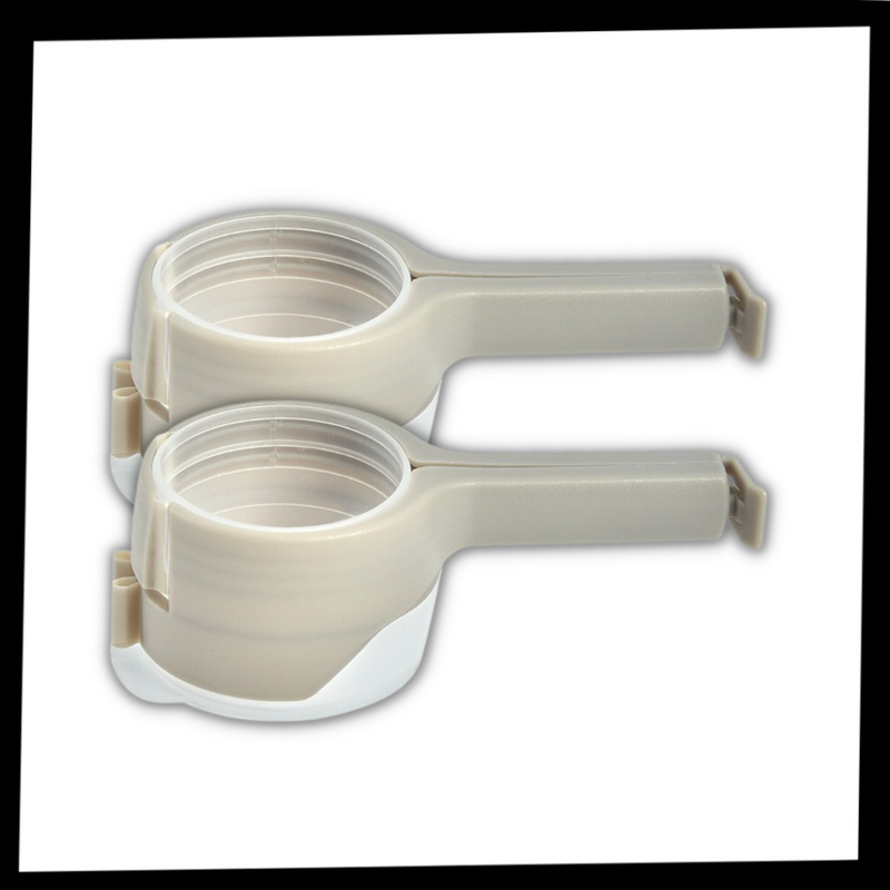 Lebensmitteltüten-Clip mit Deckel (2er-Pack)