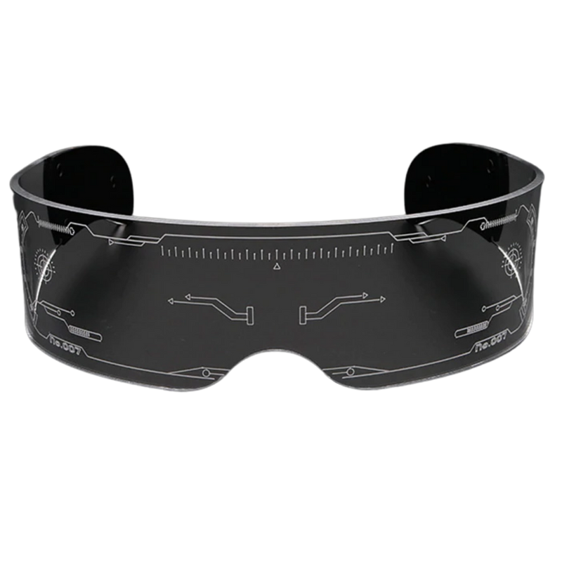Leuchtende Brille mit bunten LED-Lichtern