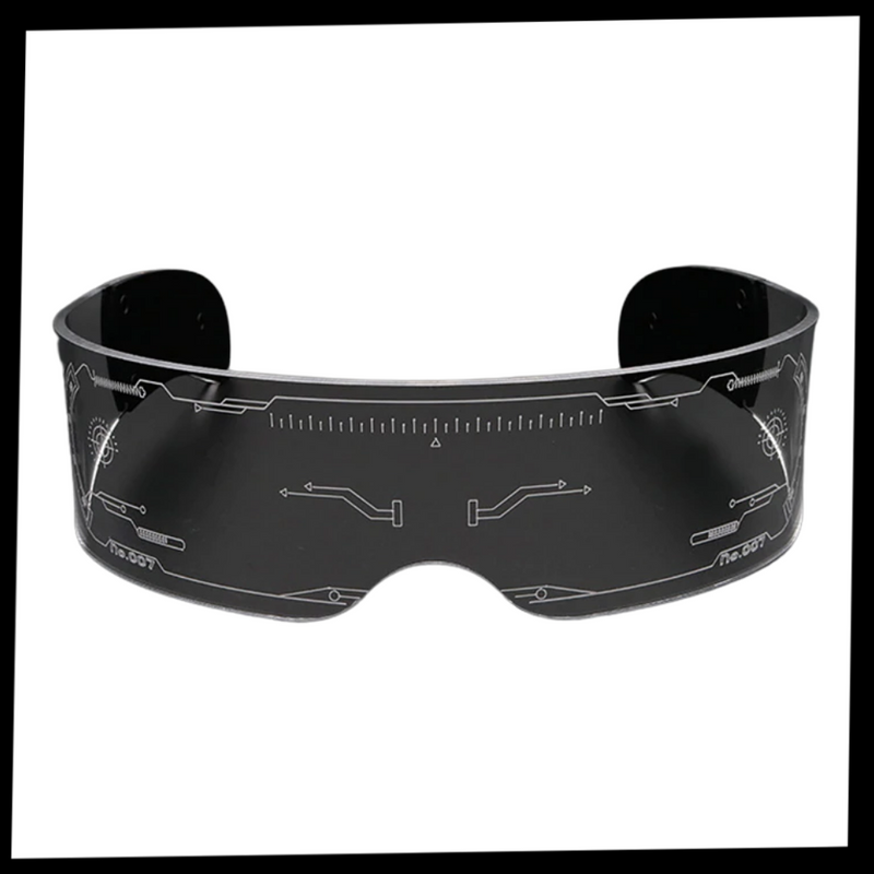 Leuchtende Brille mit bunten LED-Lichtern