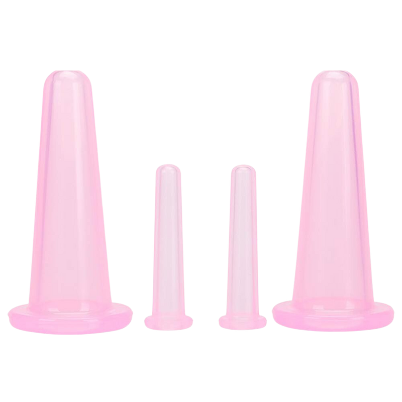 4 Silikontassen für Gesichtsmassage Schröpfen
