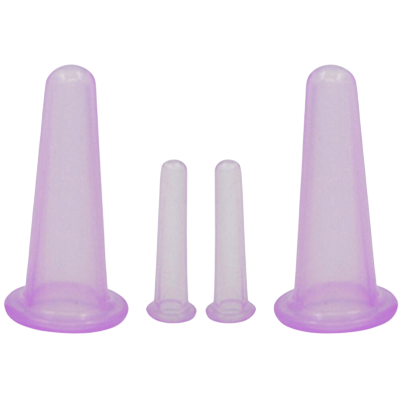 4 Silikontassen für Gesichtsmassage Schröpfen