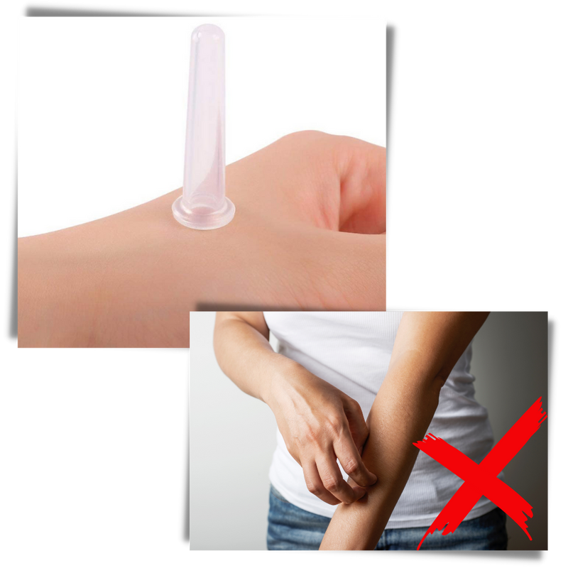 4 Silikontassen für Gesichtsmassage Schröpfen