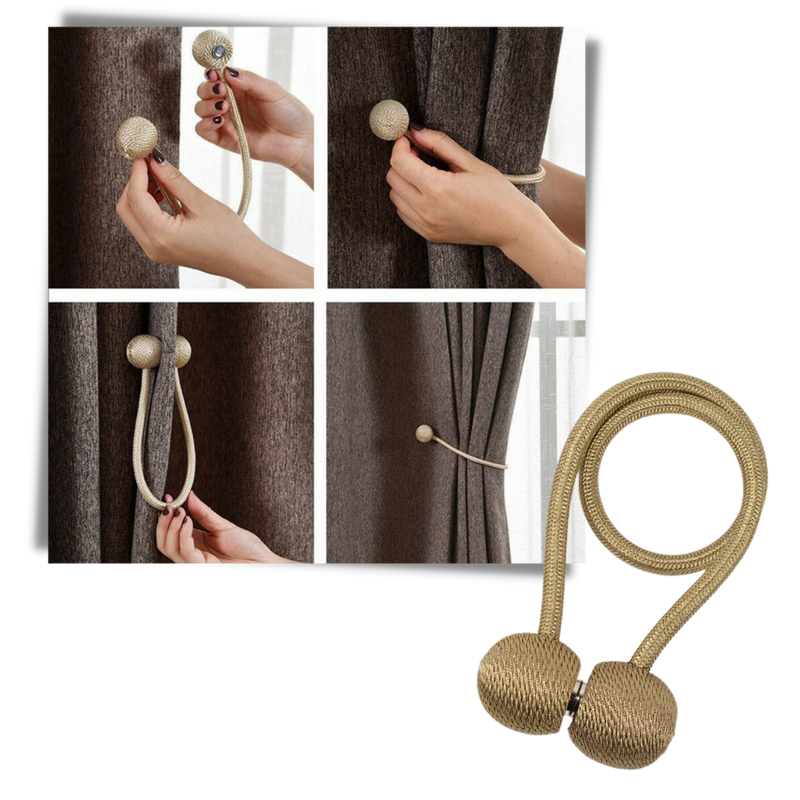 2er-Pack magnetische Vorhangschnallen
