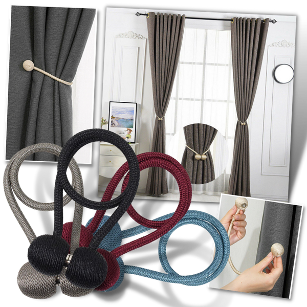 2er-Pack magnetische Vorhangschnallen