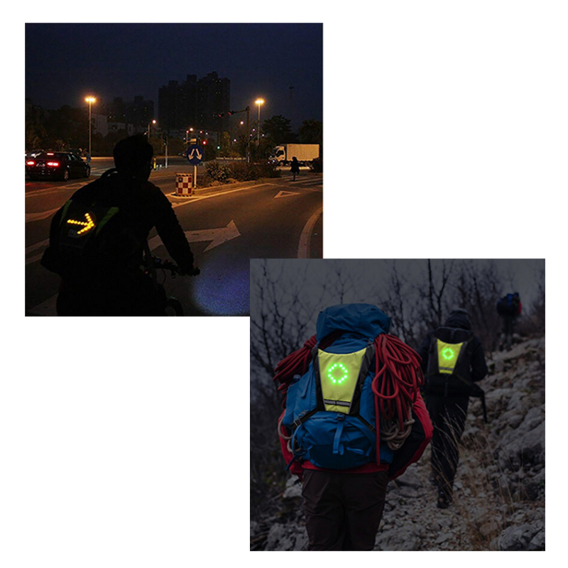 Reflektierende Radfahrweste mit LED