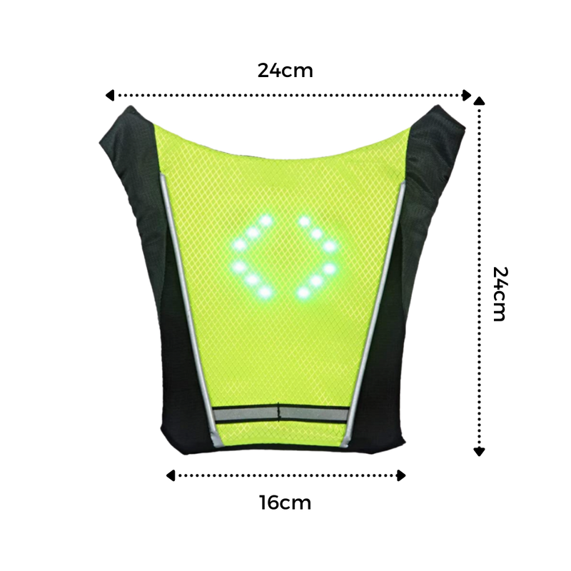 Reflektierende Radfahrweste mit LED