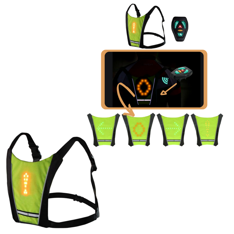 Reflektierende Radfahrweste mit LED