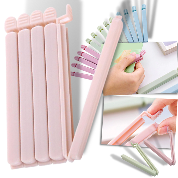 Packung mit 15 Dichtungsclips für Lebensmittelpakete