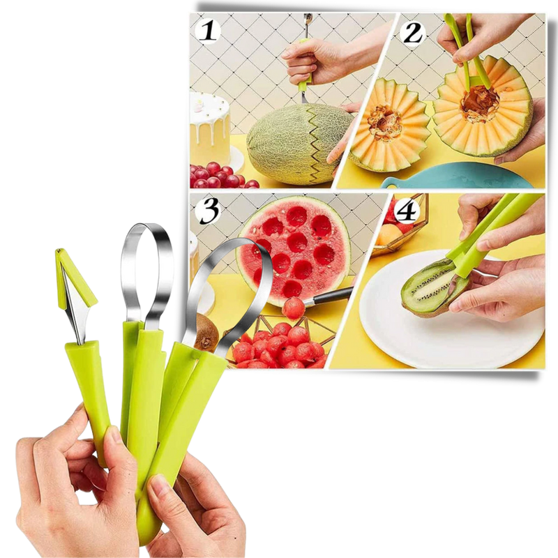 Werkzeugset zum Schnitzen und Schneiden von Obst