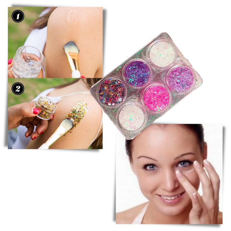 Glitter-Set für Gesicht und Körper