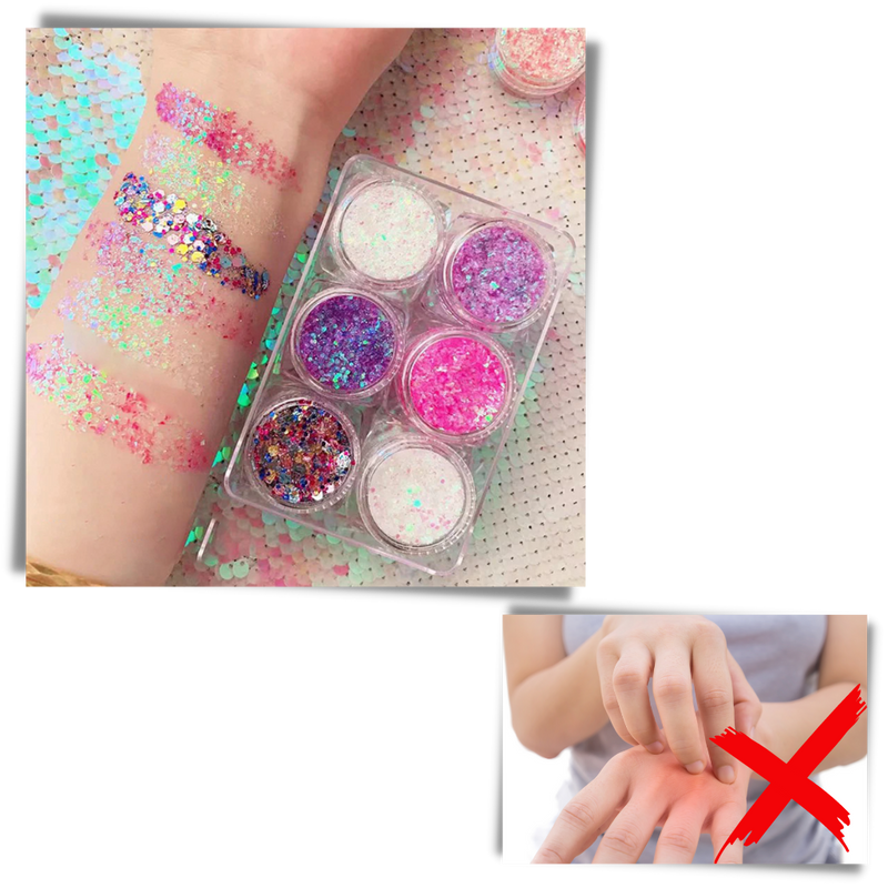 Glitter-Set für Gesicht und Körper
