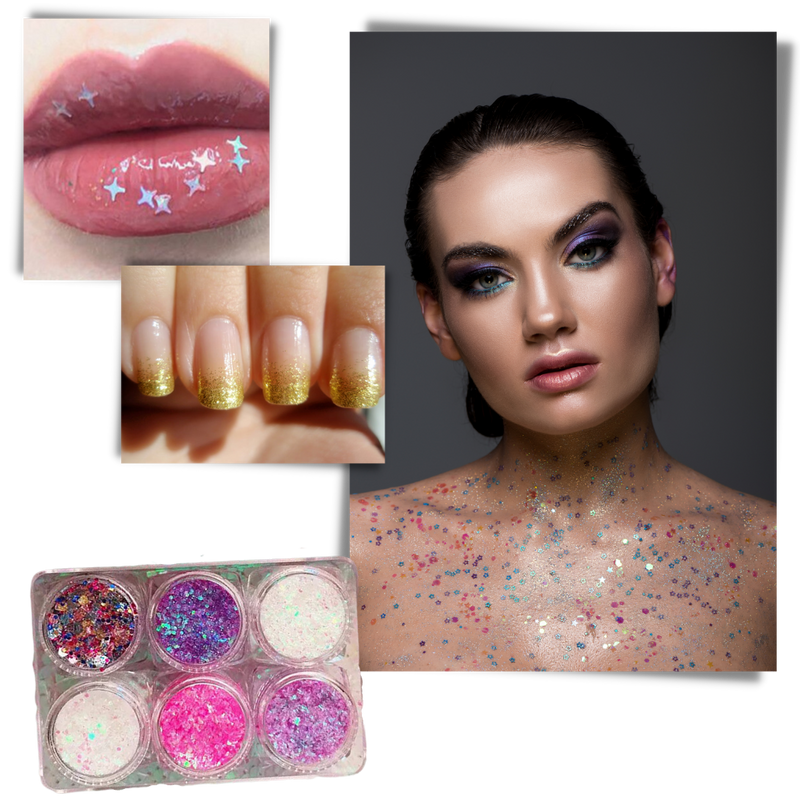 Glitter-Set für Gesicht und Körper
