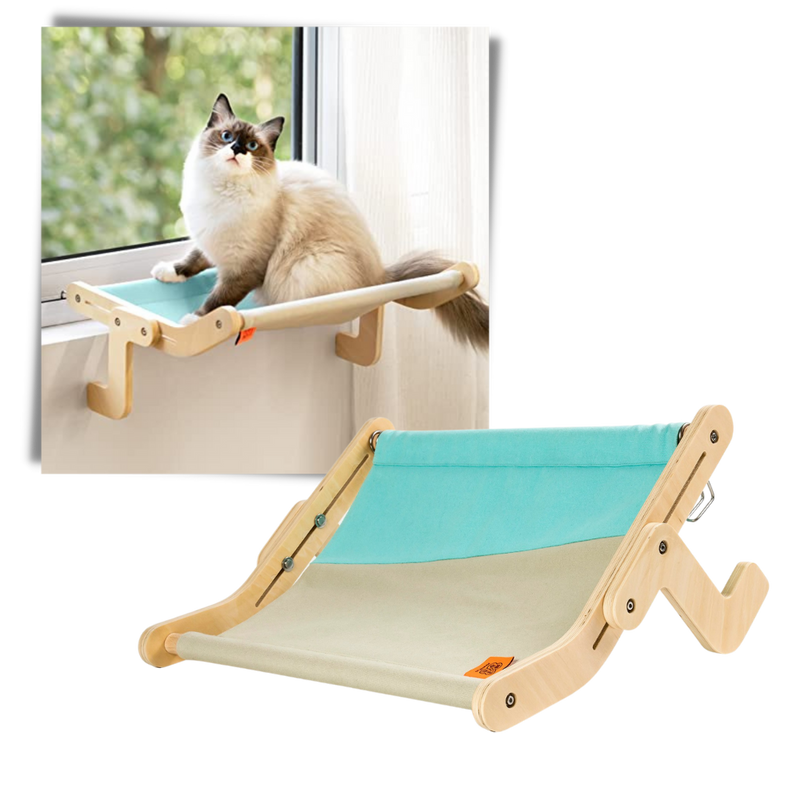 Holzfensterbank für Katzen