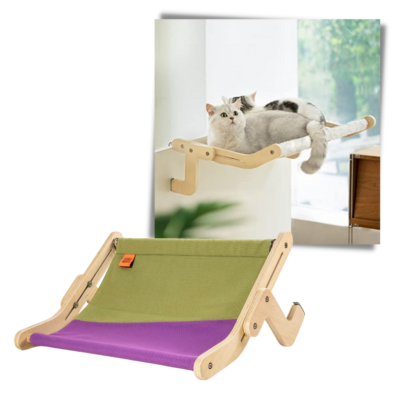 Holzfensterbank für Katzen