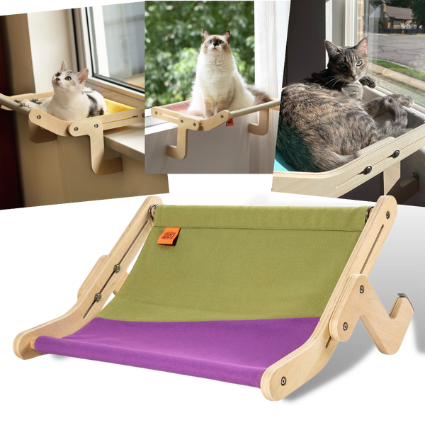 Holzfensterbank für Katzen