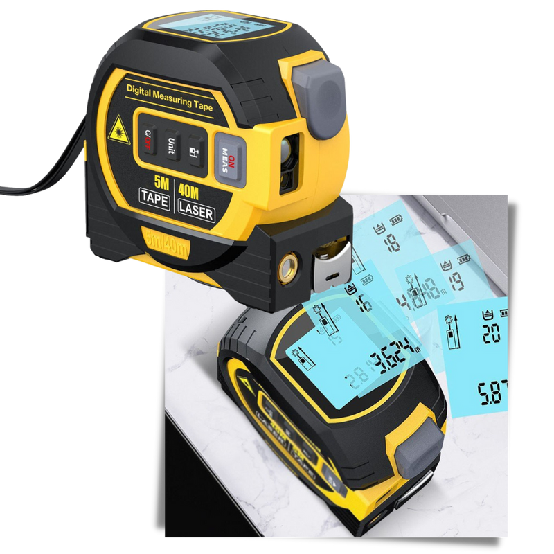 3-in-1 Laser-Bandmaß