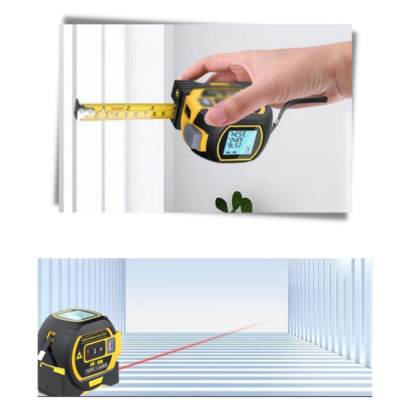 3-in-1 Laser-Bandmaß