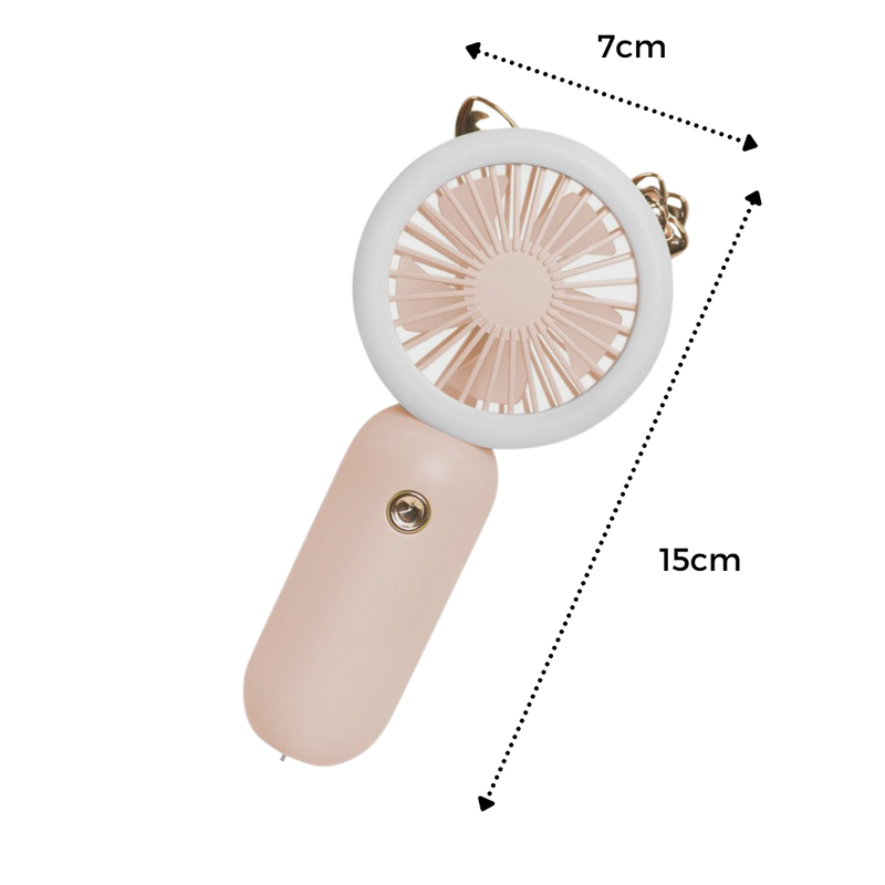 Tragbarer USB-Taschenventilator mit LED