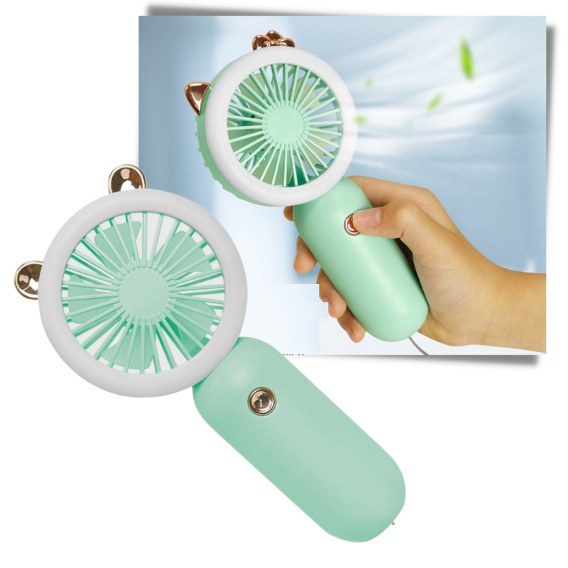 Tragbarer USB-Taschenventilator mit LED