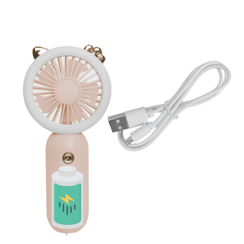 Tragbarer USB-Taschenventilator mit LED