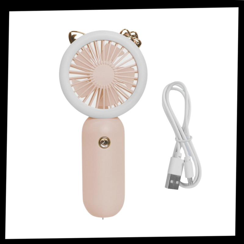 Tragbarer USB-Taschenventilator mit LED