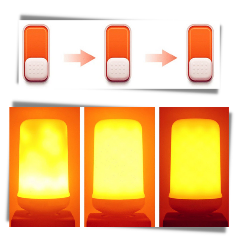 LED-Lampe mit Flammeneffekt
