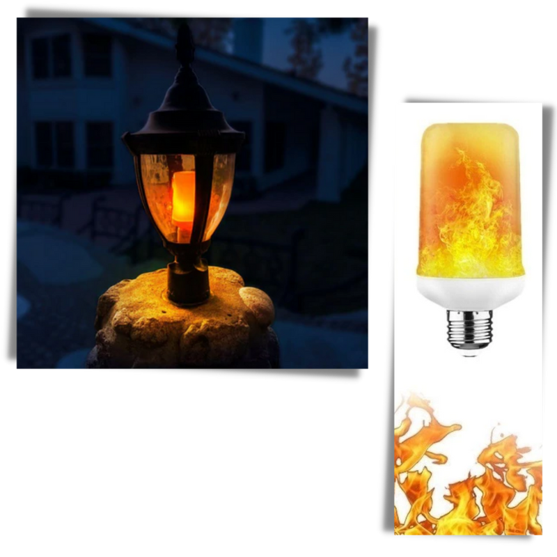 LED-Lampe mit Flammeneffekt
