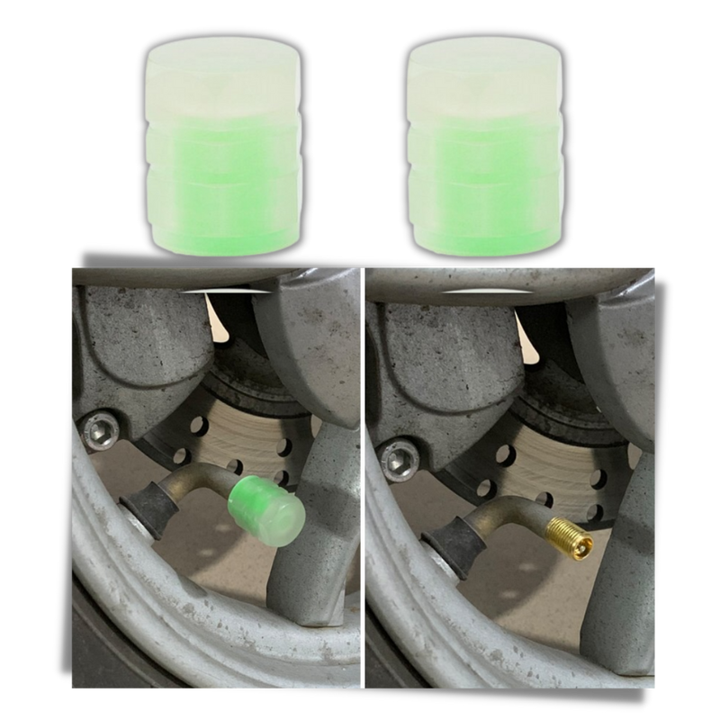 4 Stück leuchtende Ventilkappen für Autos