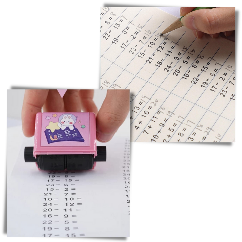Mathe-Summen Übungsstempel