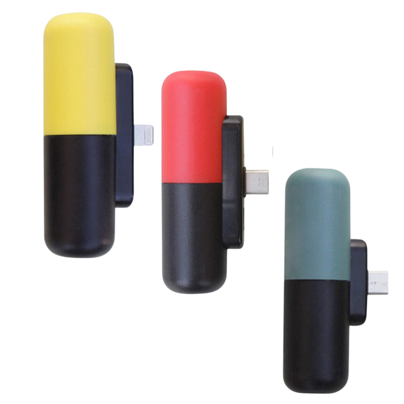 Tragbare Mini-Powerbank in Kapselform