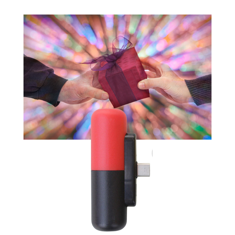 Tragbare Mini-Powerbank in Kapselform