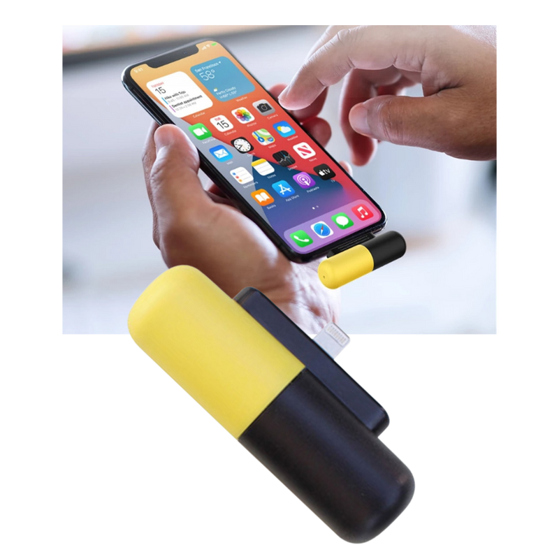 Tragbare Mini-Powerbank in Kapselform