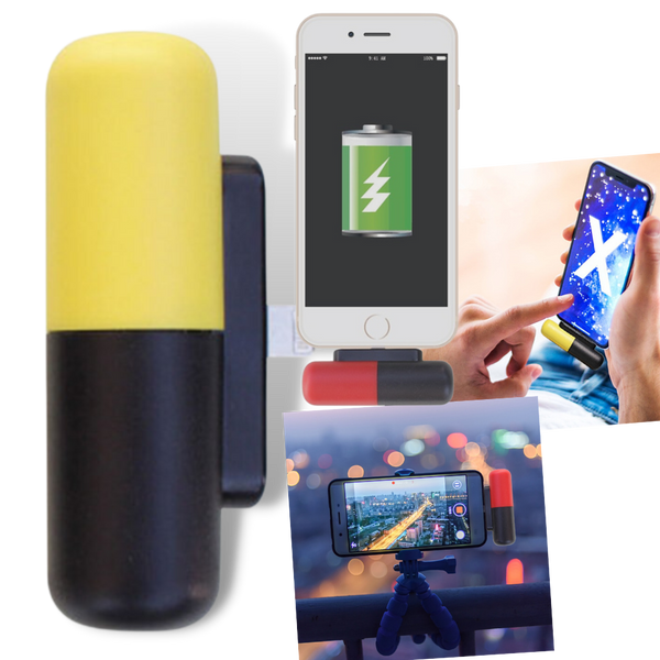 Tragbare Mini-Powerbank in Kapselform