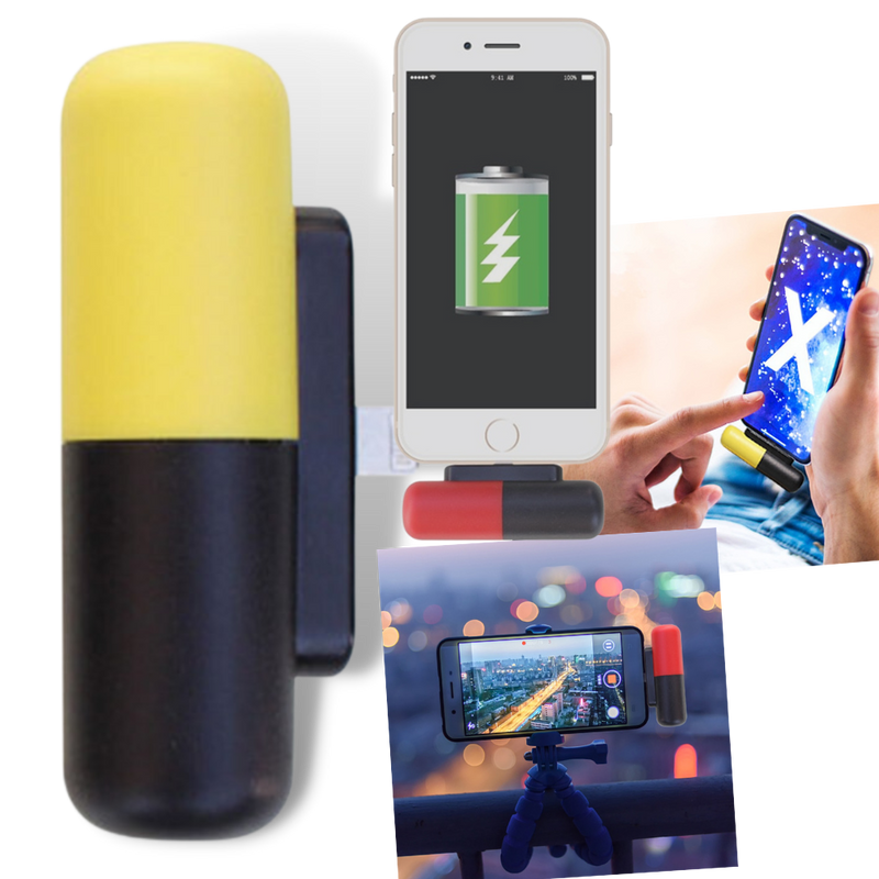 Tragbare Mini-Powerbank in Kapselform