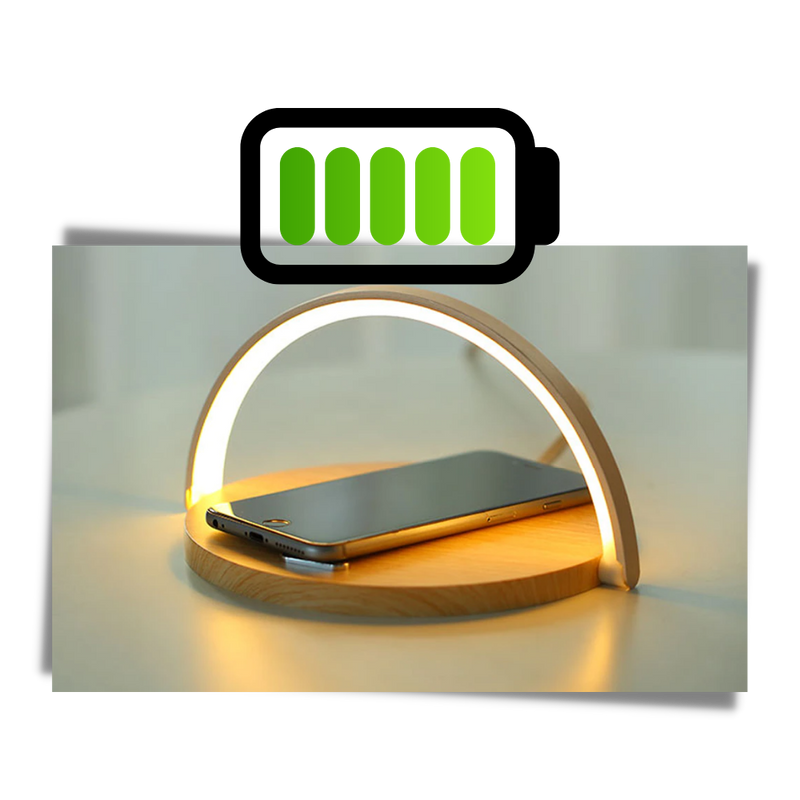 Schreibtischlampe & kabelloses Handy-Ladegerät