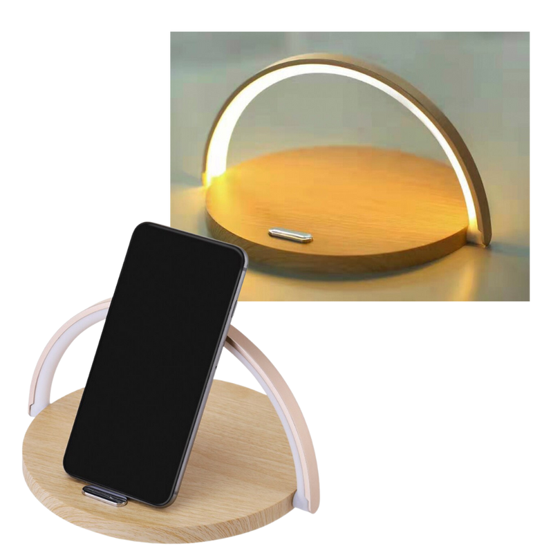 Schreibtischlampe & kabelloses Handy-Ladegerät